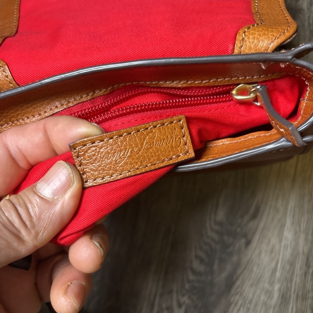 Dooney Bourke Saddle Crossbody Pebble Leather Taupe - Picture 14 of 14